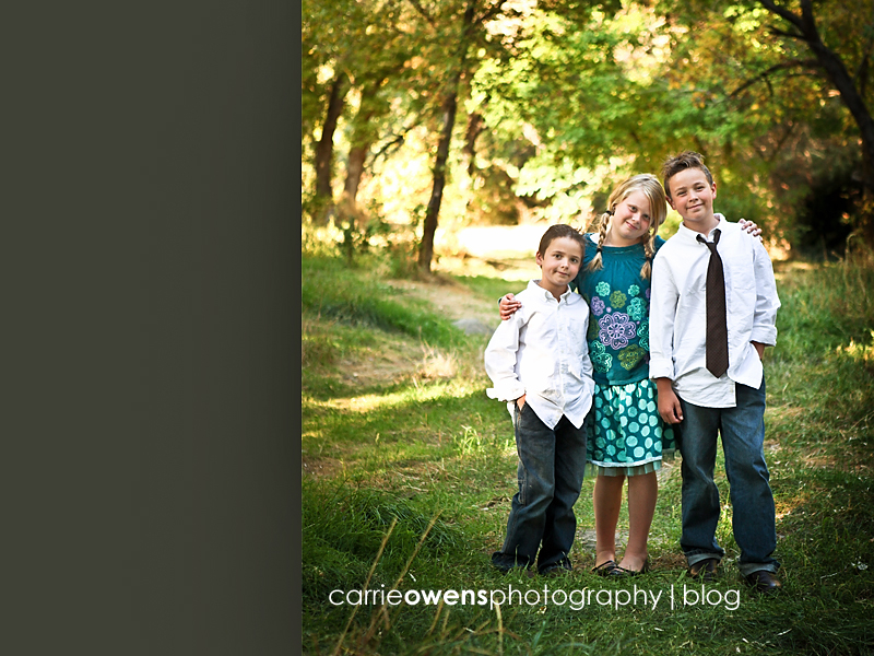 Salt Lake City family photographer three kids together