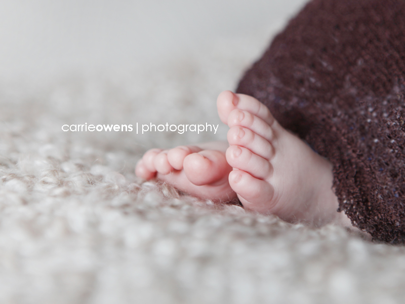 sandy utah newborn photographer baby on blanket sleeping close up of toes