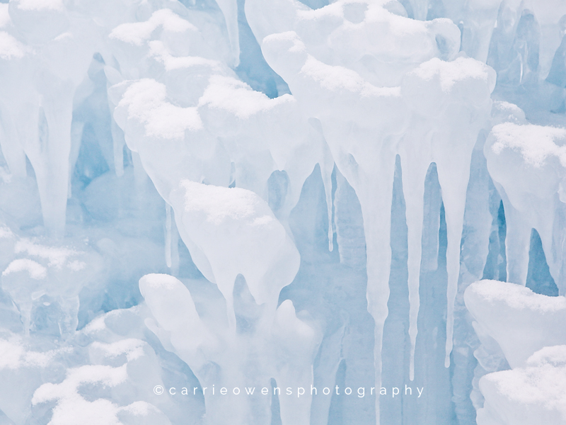 salt lake city utah photographer at the midway ice castles close up of icicles