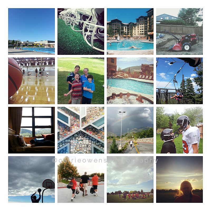 a collage of instagram images from salt lake city utah photographer carrie owens