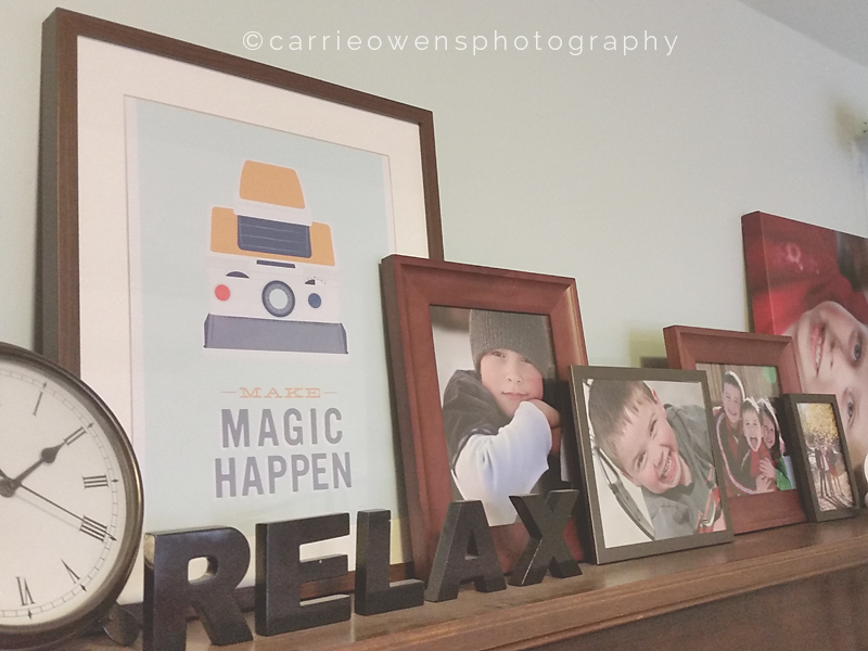 Salt Lake City Utah photographer Carrie Owens shows real life photos in her home