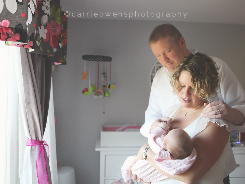 Salt Lake City Utah baby photographer Carrie Owens photographs a new family of three