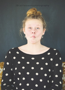 Salt Lake City Utah teen photographer Carrie Owens photographs girl in polka dots