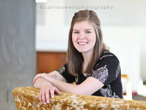 Salt Lake City Utah high school senior photographer Carrie Owens photographs a beautiful brunette in the studio