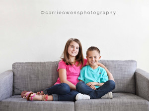 Salt Lake City Utah family photographer Carrie Owens photographs a family of 4 at her studio