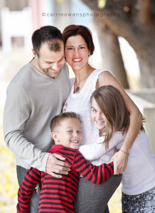 Salt Lake City Utah family photographer Carrie Owens photographs a family of 4 at her studio