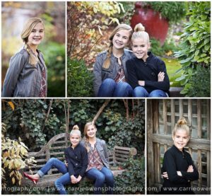 utah teen photographer carrie owens photographs sisters at her studio