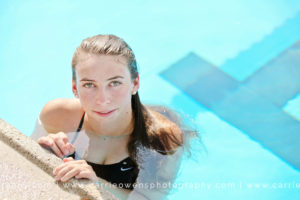 Park City Utah high school athlete senior photographer Carrie Owens showcases a local swimmer