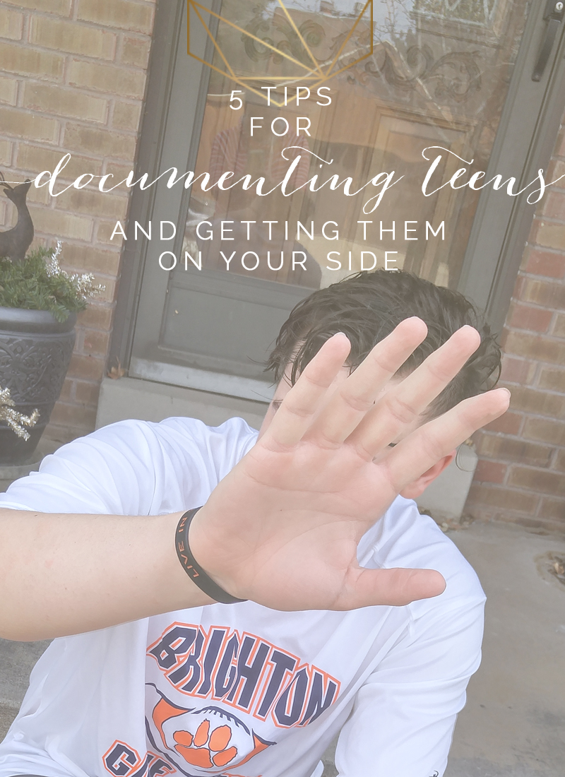 Salt Lake City teen photgorapher shares tips for documenting your teen and getting them on your side