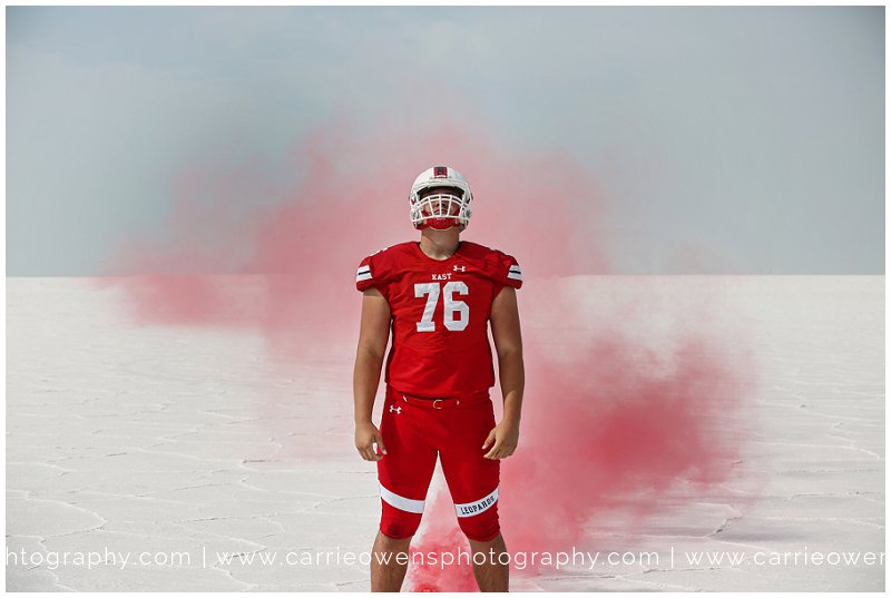 salt lake city utah high school senior photographer carrie owens photographs East high school football player