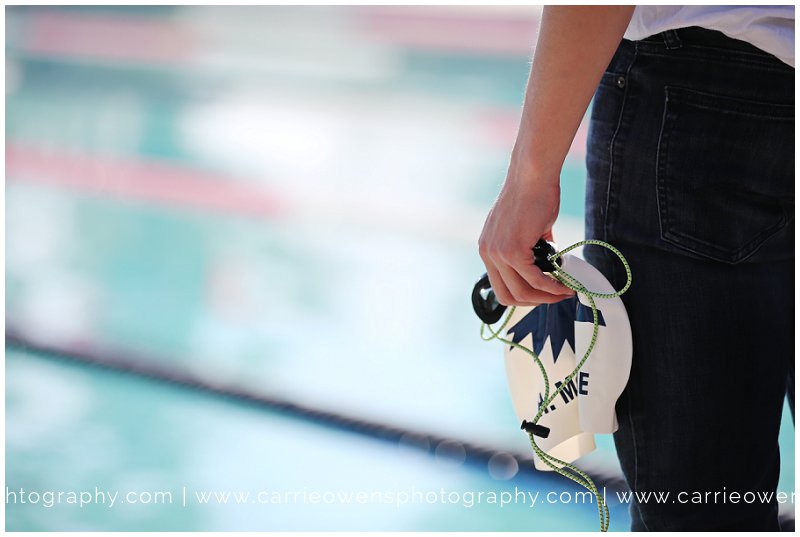 salt lake city utah high school senior athlete photographer carrie owens photographs senior boy at the pool