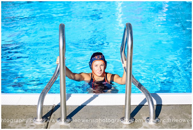 cottonwood heights utah high school senior athlete photographer Carrie Owens photographs swimmer and water polo player