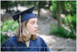 Salt Lake City Utah high school senior photographer Carrie Owens photographs this graduate in the mountains